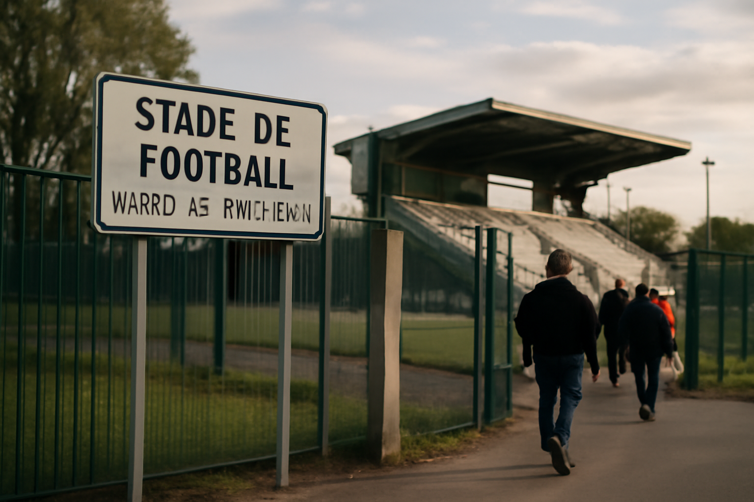 Stade de la Neuvillette à Reims près de Rue de Bétheny, tribune et entrée du stade Pierre Collinet