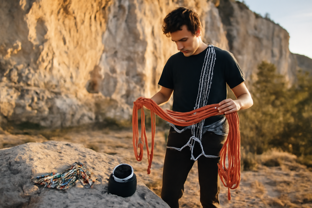 Corde escalade : simple ou double (choisir)