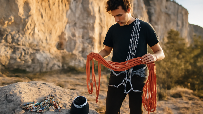 Corde escalade : simple ou double (choisir)